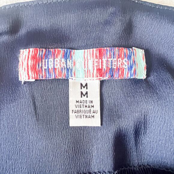 UO Mallory Cowl Neck Slip Dress Navy Medium - Picture 7 of 7